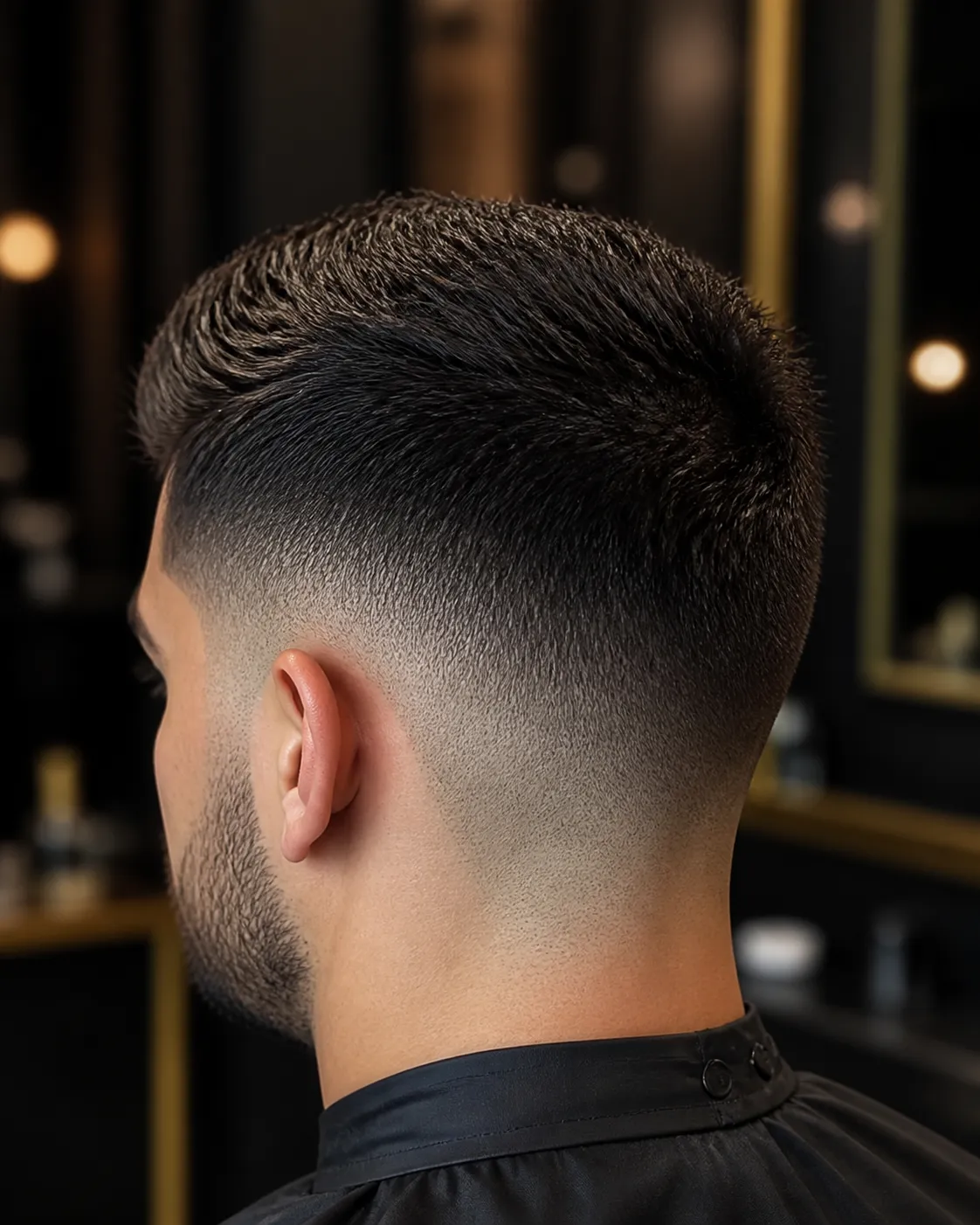 Detalhe de corte fade finalizado