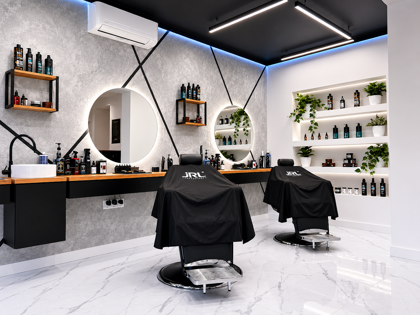 Grafika z wizytówki IMPERIUM BARBER SHOP — lokal i styl barberski